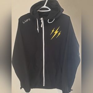 LVFT Live Fit Hooded Windbreaker Jacket Men's Medium in Great Condition